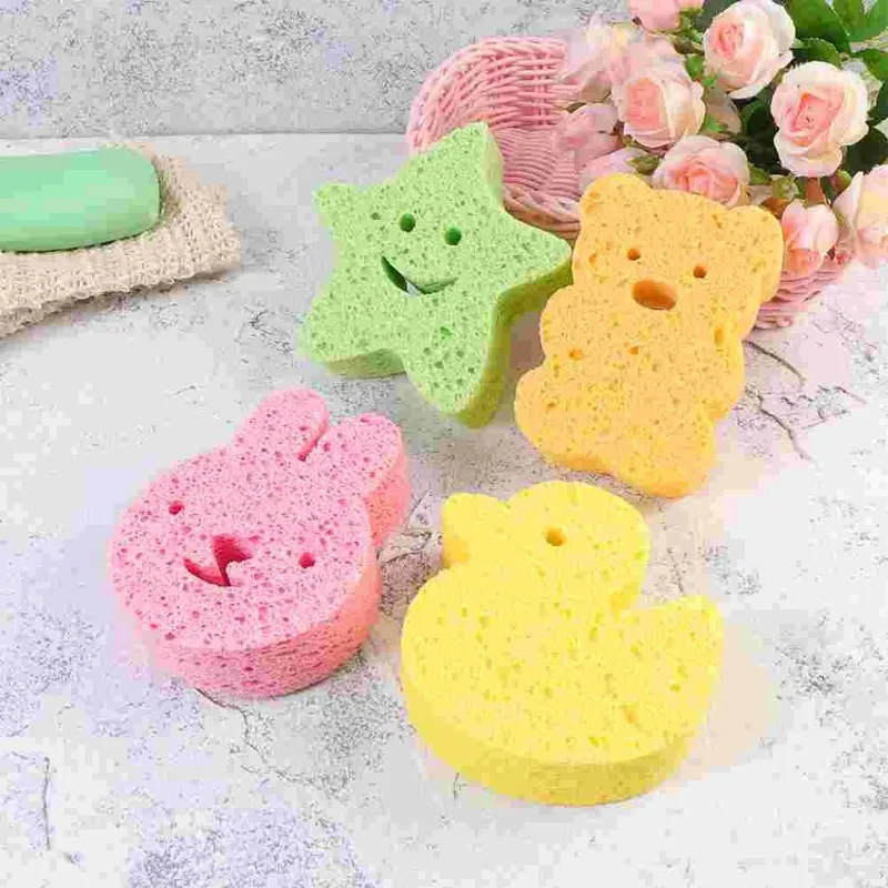 Children's Bath Sponge Bathing Accessories Toddler  Clip Kids Sponges for Infant Small Curls Baby