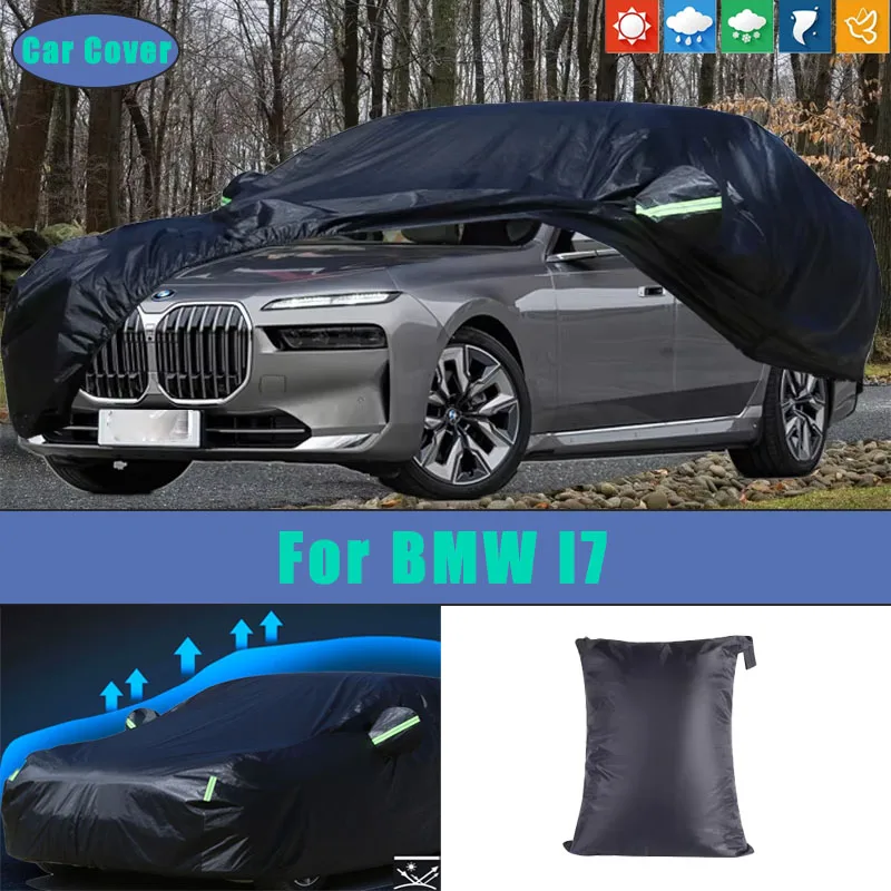 

For BMW I7 Car Full Outer Covers Outdoor Waterproof Dustproof Sun Rain Snow Protection Exterior Car Accessories