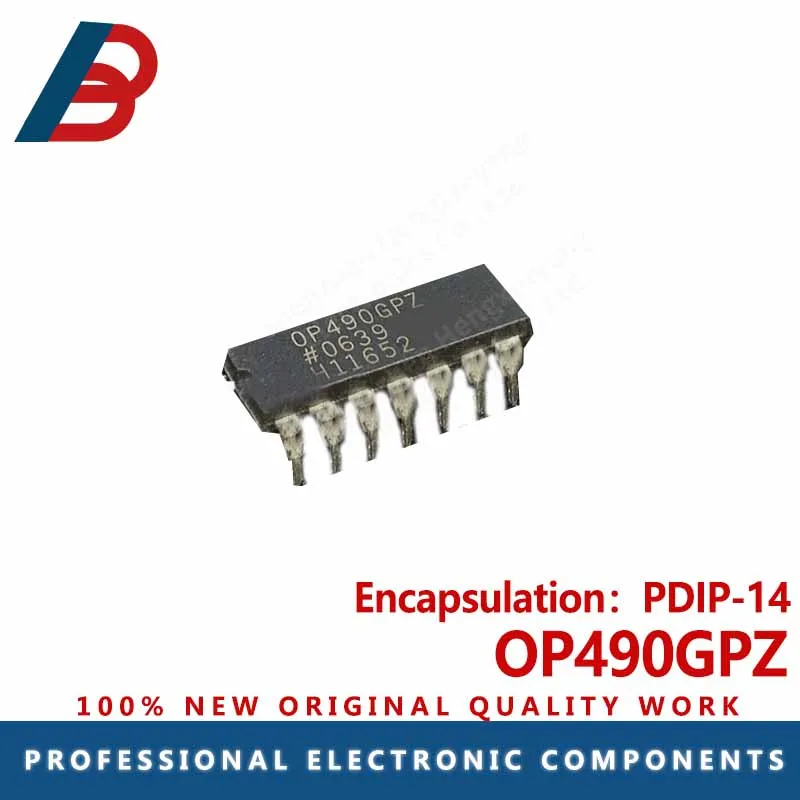 10PCS    OP490GPZ package PDIP-14 operational amplifier