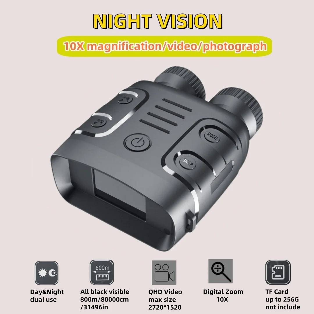 

Infrared Night Vision Binoculars Rechargeable Battery 10x Zoom Military Tactical 300m Viewing Distance Darkness For Hunting