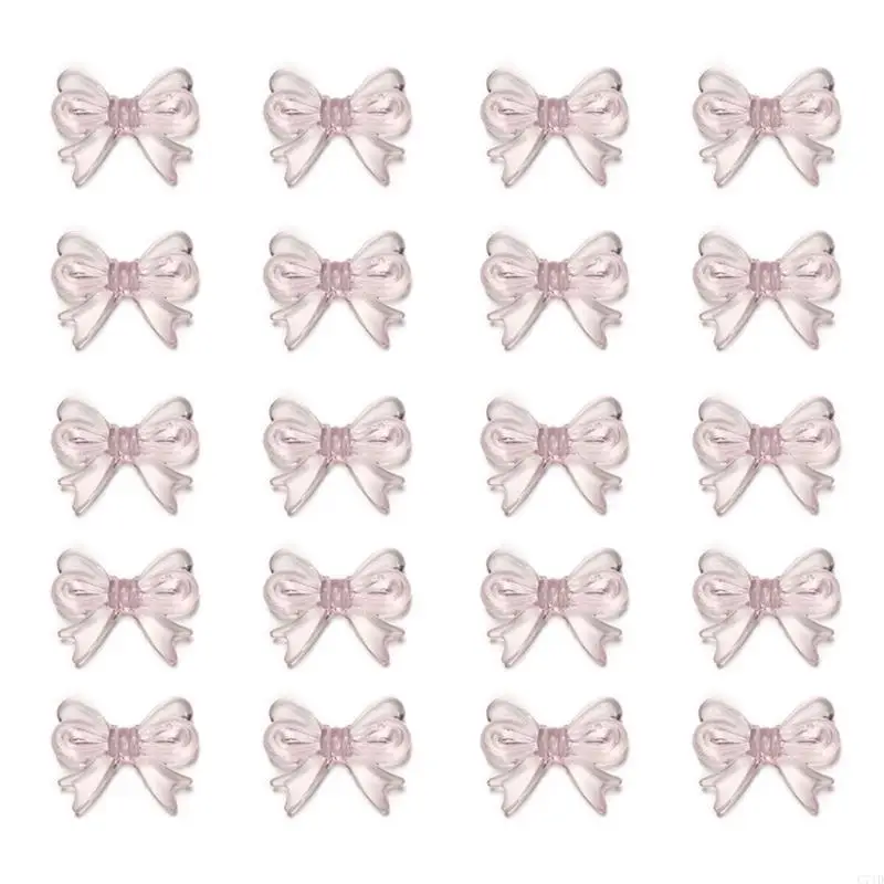  Pack of 20 Acrylic Bowknot Beads Necklace Bracelet Beads Acrylic Texture