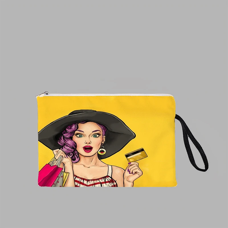 

American style popular printed ladies cosmetic bag cute casual travel portable storage handbag cosmetic bag toiletries bag