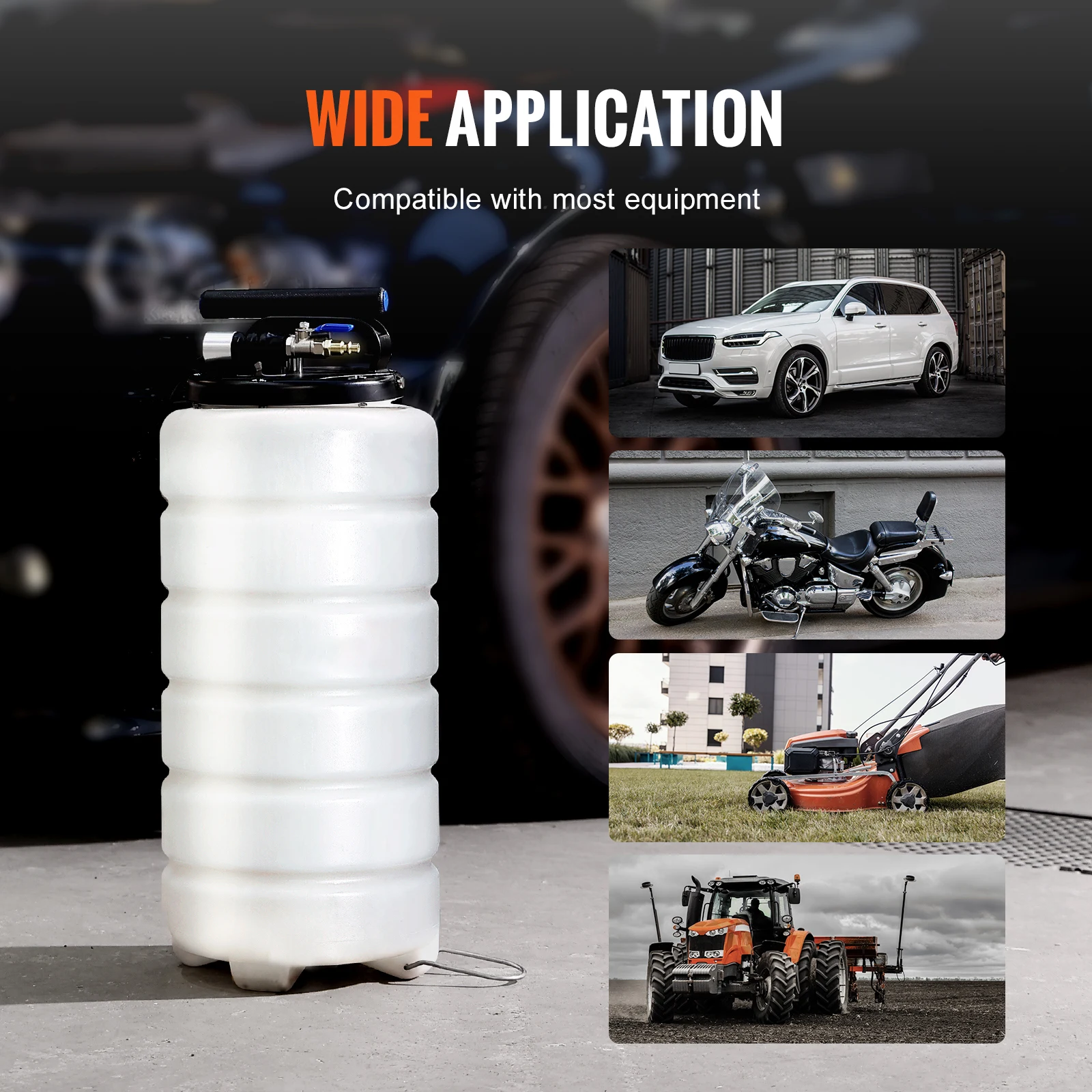 SucceBuy 6.5L/15L Pneumatic/Manual Fluid Extractor with Suction Hose Oil Changer Pump for Automotive Fluids Vacuum Evacuation