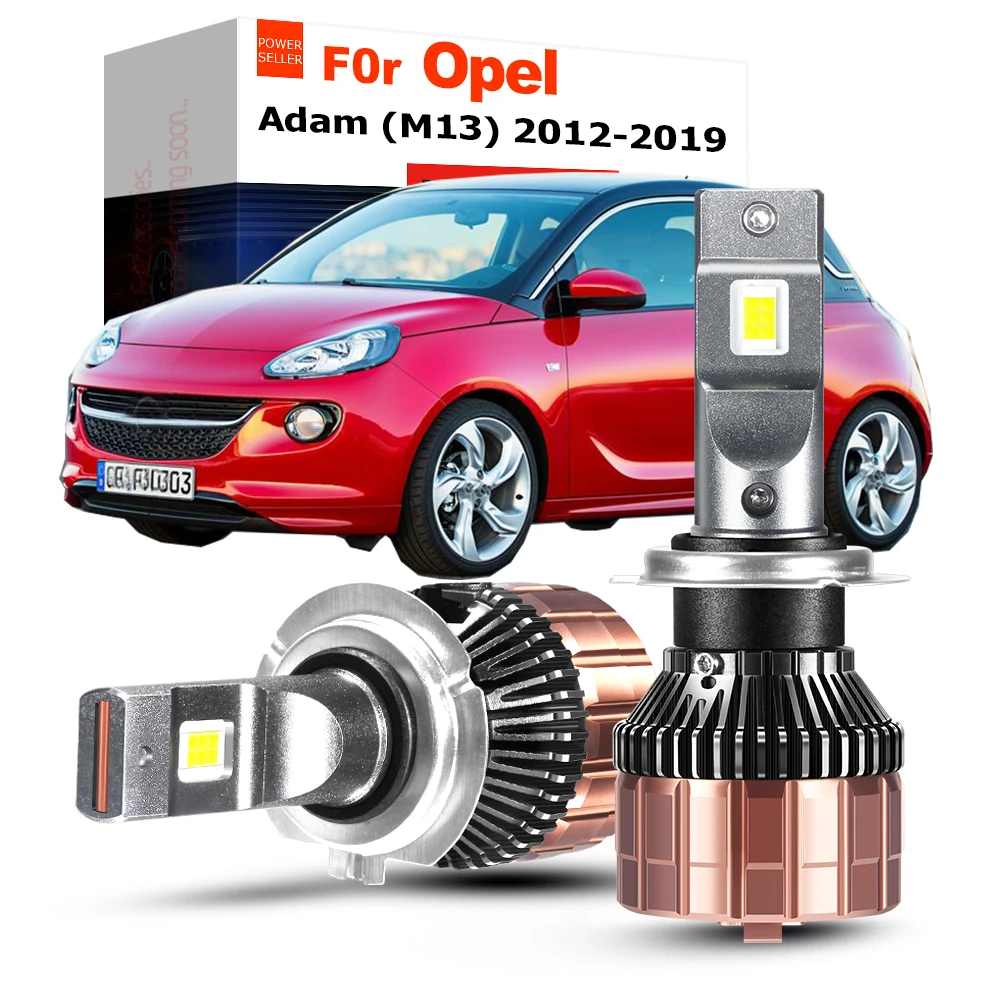 2 Pieces 100W 20000LM Car Front LED Headlight High Low Beam Canbus Head Light Bulb For Opel Adam (M13) 2012-2019