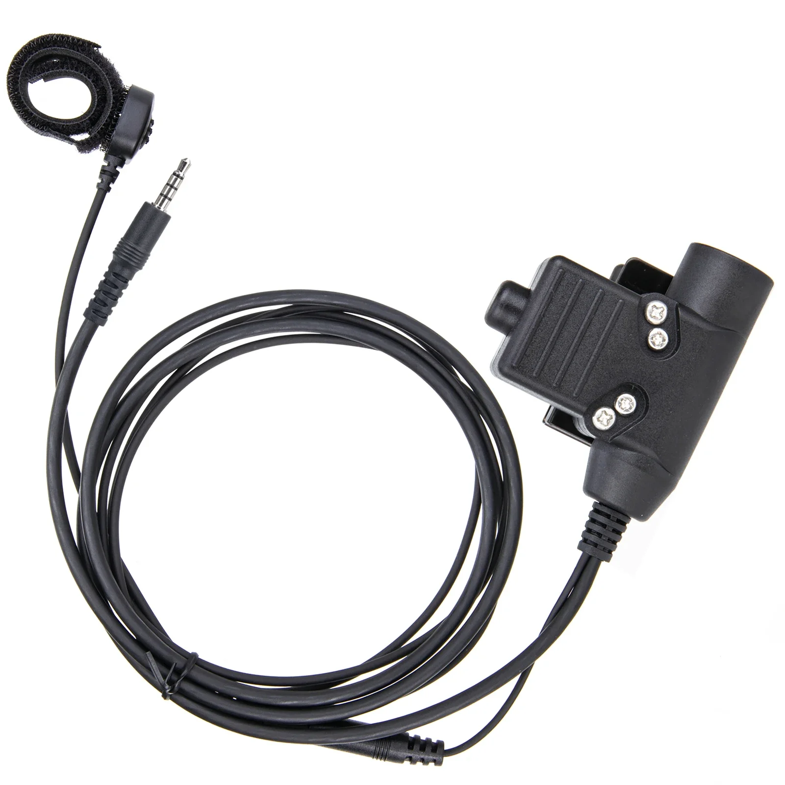 

3.5mm mobile phone jack U94+Finger Microphone PTT U94 Headset Adapter Cold Resistant