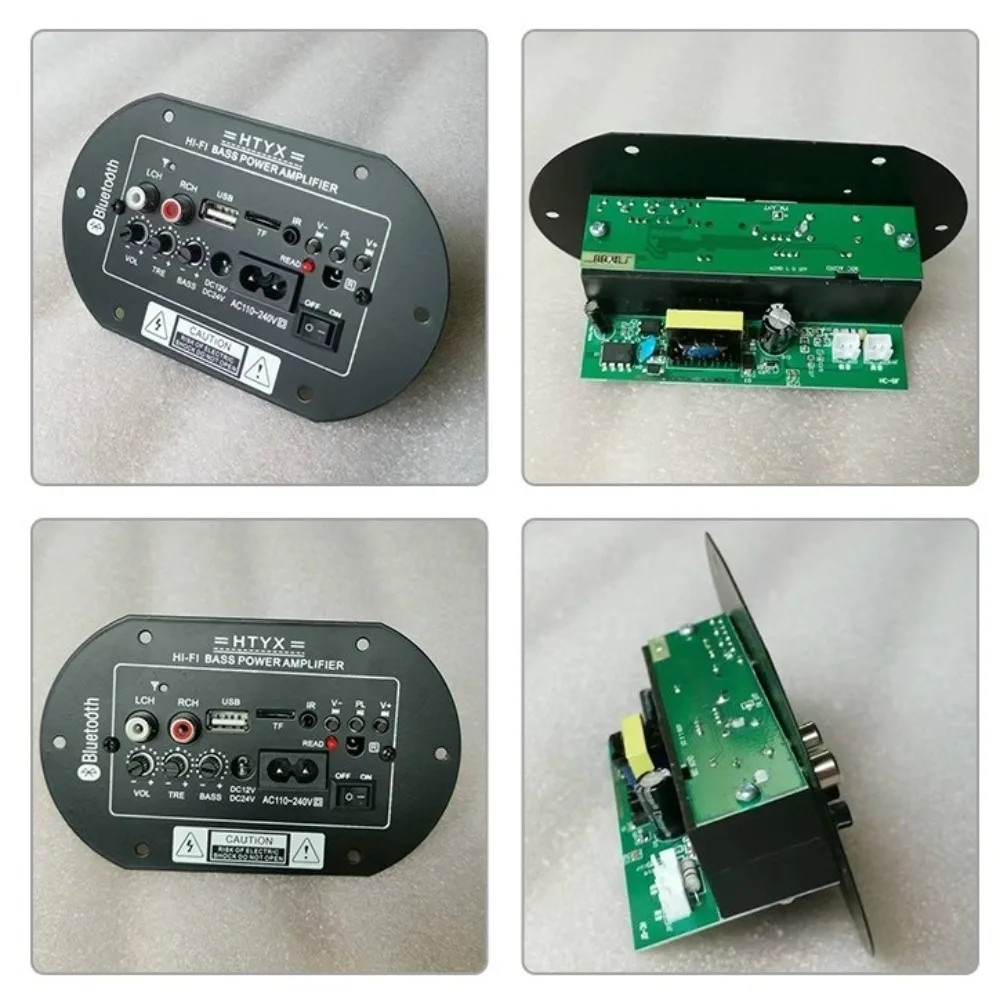 New 6-10 Inch Car Audio Amplifier Digital Dual Microphone Bluetooth Amplifier 12v24v 220v Wireless Subwoofer Amplifier Car Use