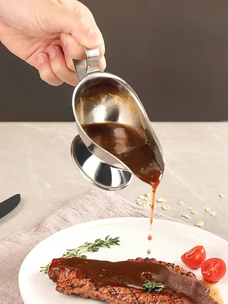 Stainless steel sauce boat western food steak juice cup