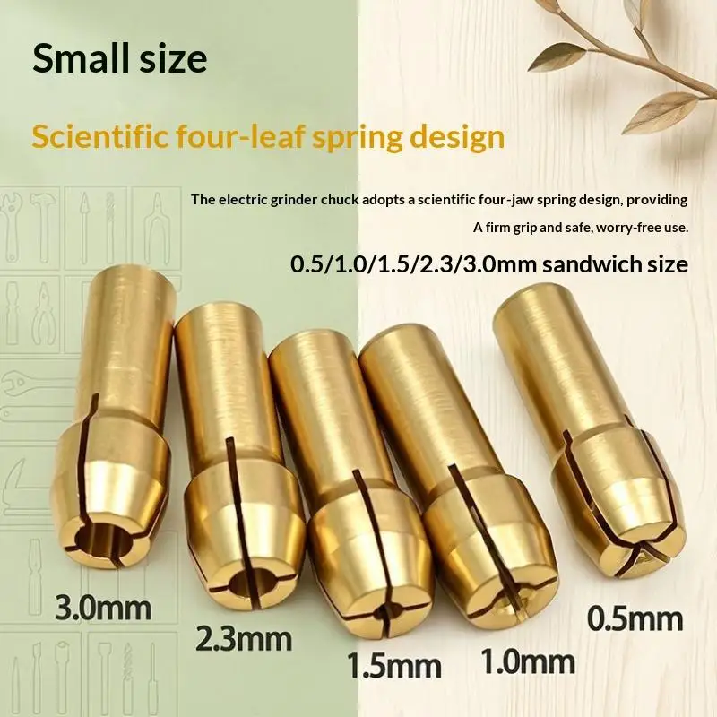7pcs Drill Chuck Micro Collet Set 0.5-3mm with Wrench Adapter Universal Fit Electric Drill for DIY Handicraft Jewelry Processin