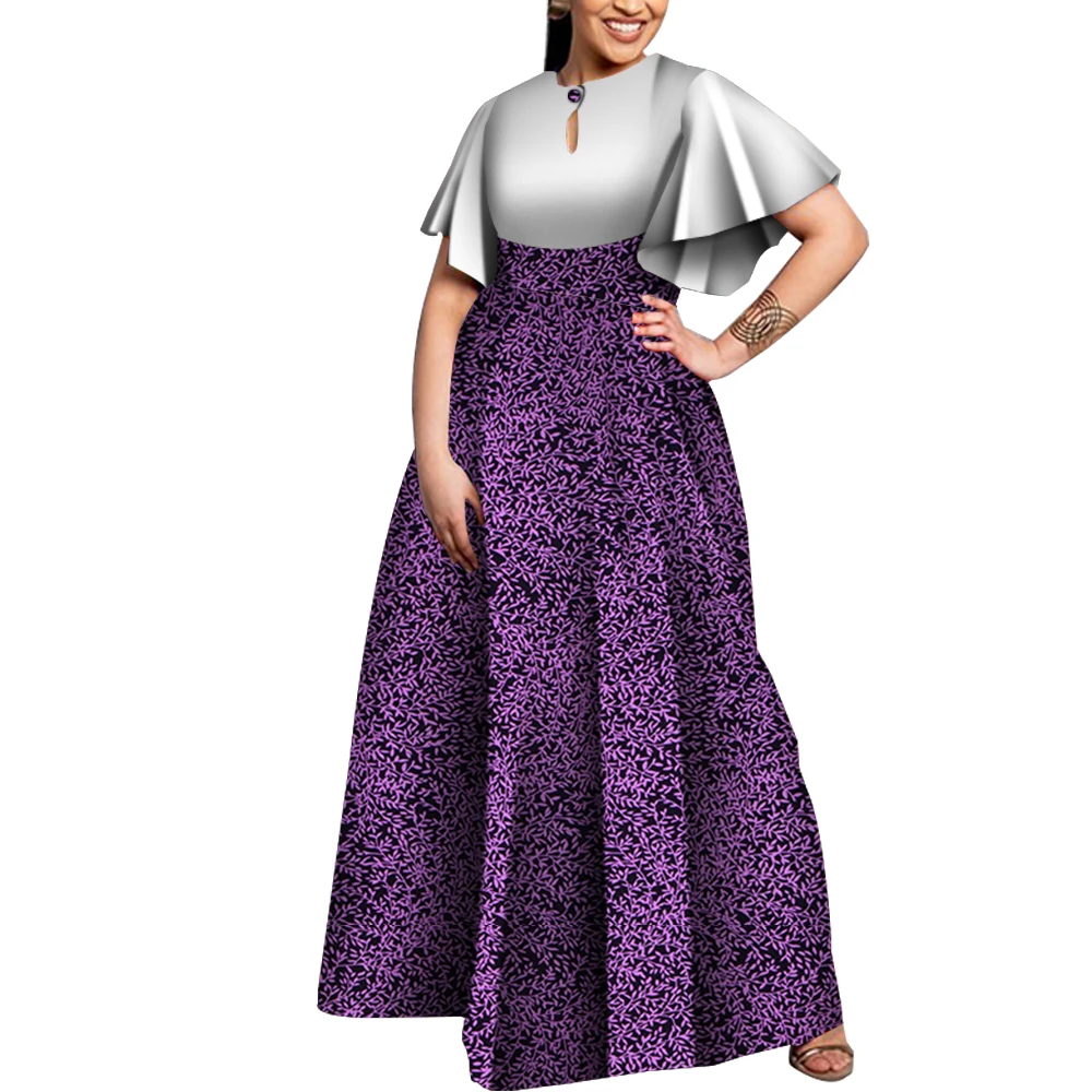 Maxi African Dress for Women Plus Size Graceful Flare Sleeve Ankara Wax Print Party Dress African Print Dresses for Women WY5564