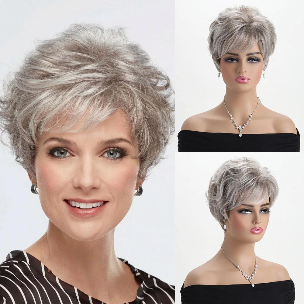 

Synthetic Short Curly Wig Natural Looking Fluffy Hair for Women Party Daily Date Fashion Heat Resistant