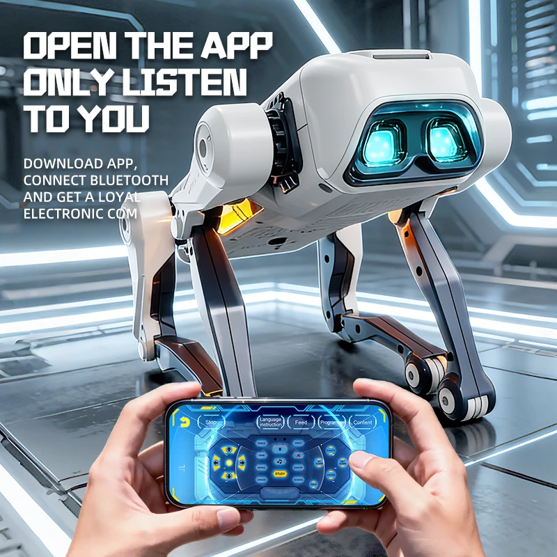 Electric RC Intelligent Robot Dog Multifunction RC Mechanical Dog Programming Singing Dancing Bionic Smart Robot Dog Toys