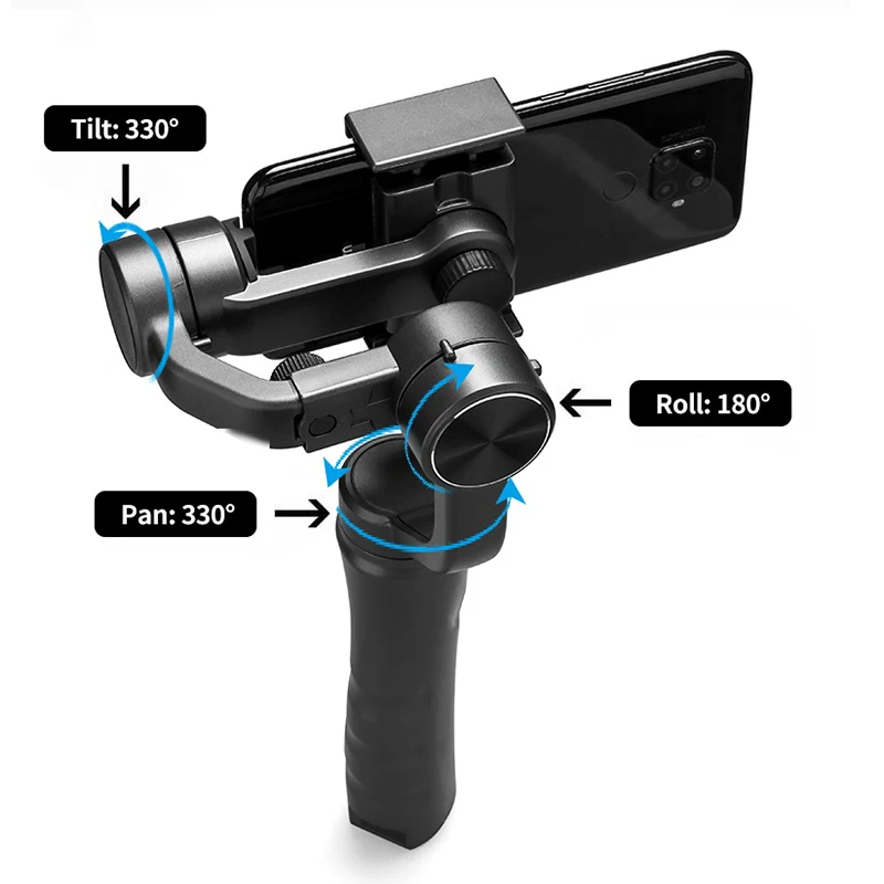 3-Axis H4 Gimbal Cellphone Stabilizer Mobile Balance Shooting Smartphone Vlog Video Record for Huawei/Xiaomi Call Phone Best