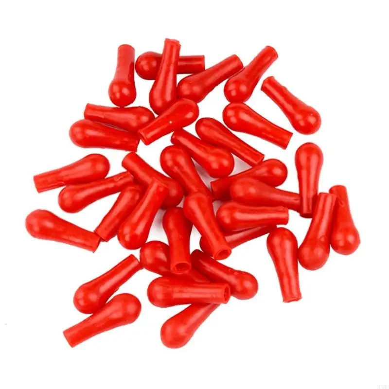 2025 New 50Pcs Dropper Rubber Caps Rubber Dropper Bulb Caps for Pipettes Dropper Tube