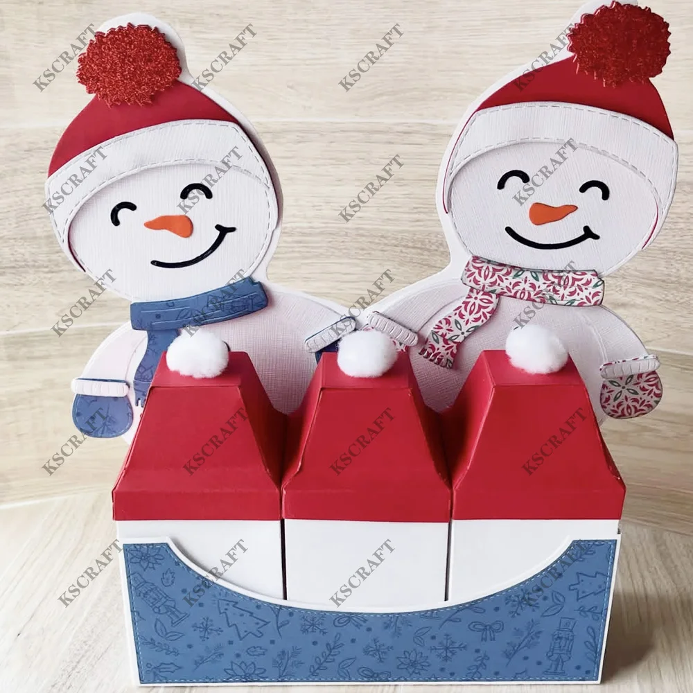 KSCRAFT 3D Crayon Gift Box Cutting Dies Stencils for DIY Scrapbooking Decorative Embossing DIY Paper Cards