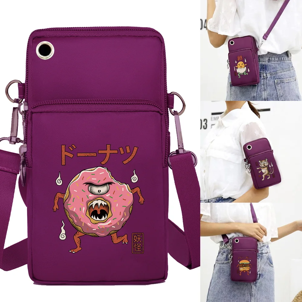 Unisex Mobile Phone Bags Waterproof Case for Huawei Xiaomi IPhone HTC LG Shoulder Women Pouch Cute Monster Series Wrist Pack