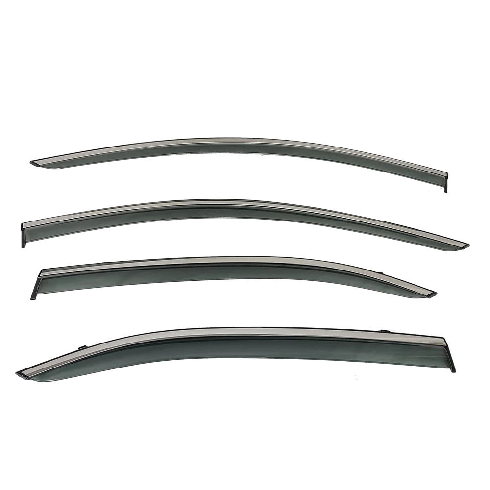 Car Wind Deflector For TOYOTA ALLION 2021 Injection Mold PC Material With Stainless Steel Window Visor