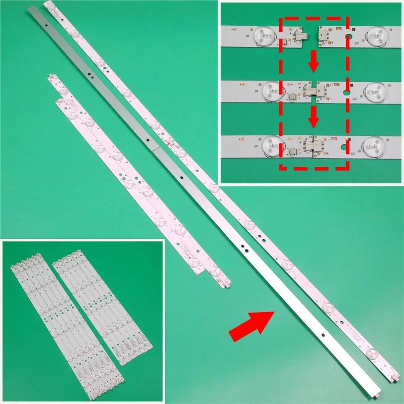 LED-achtergrondverlichtingstrip voor Philips 46PFL3218K/12 46PFL3008 46PFL3208H/12 Bars EVERTOP LBM460P0501-AT-1(L)/BH-3(R)/AU-1(HF)(0) Tape