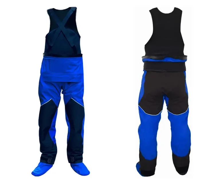 2 in 1 Dry Suit Top Jacket Bib Pants Drysuit Hooded for Canyoning Rafting Kayak Fishing Sailing Swimming Clothes in Cold Water
