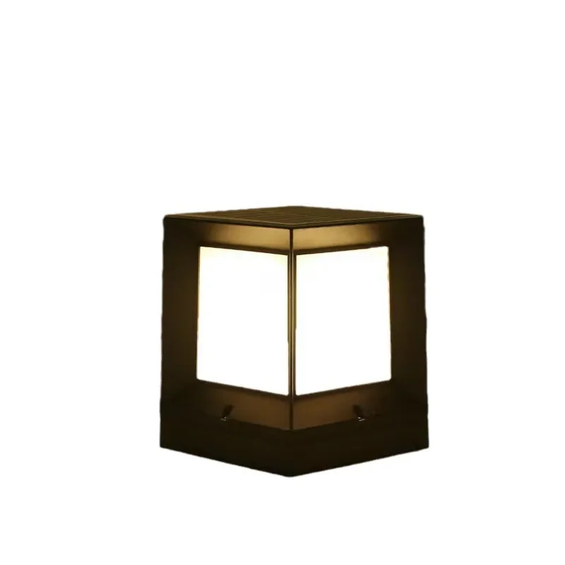 Solar square stigma light, outdoor wall gate lighting LED outdoor garden waterproof garden light