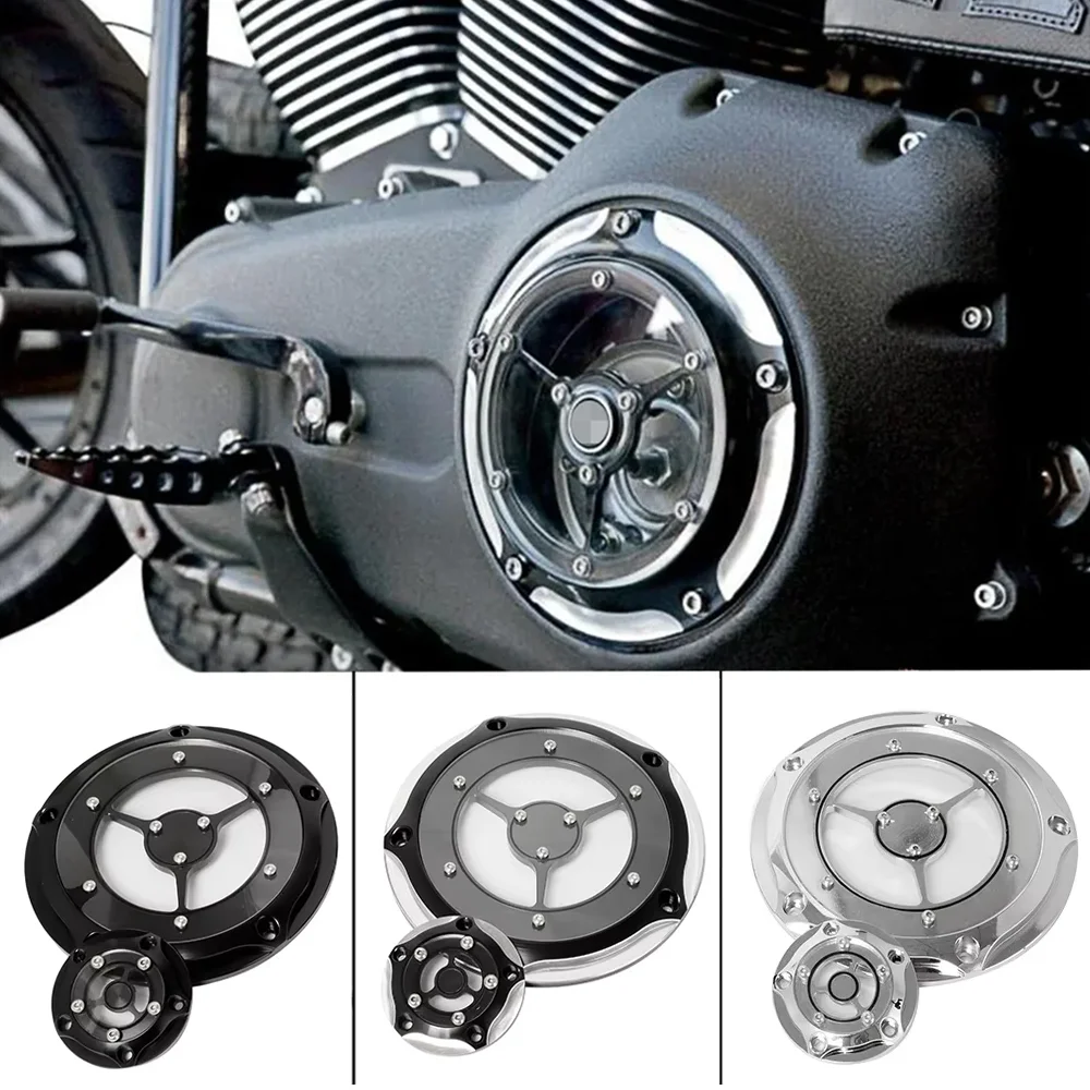 

5 Holes Motorcycle Derby Timing Timer Cover Engine Cover Aluminum For Harley Dyna Touring Softail Electra Glide FLHR FXD 99-2017