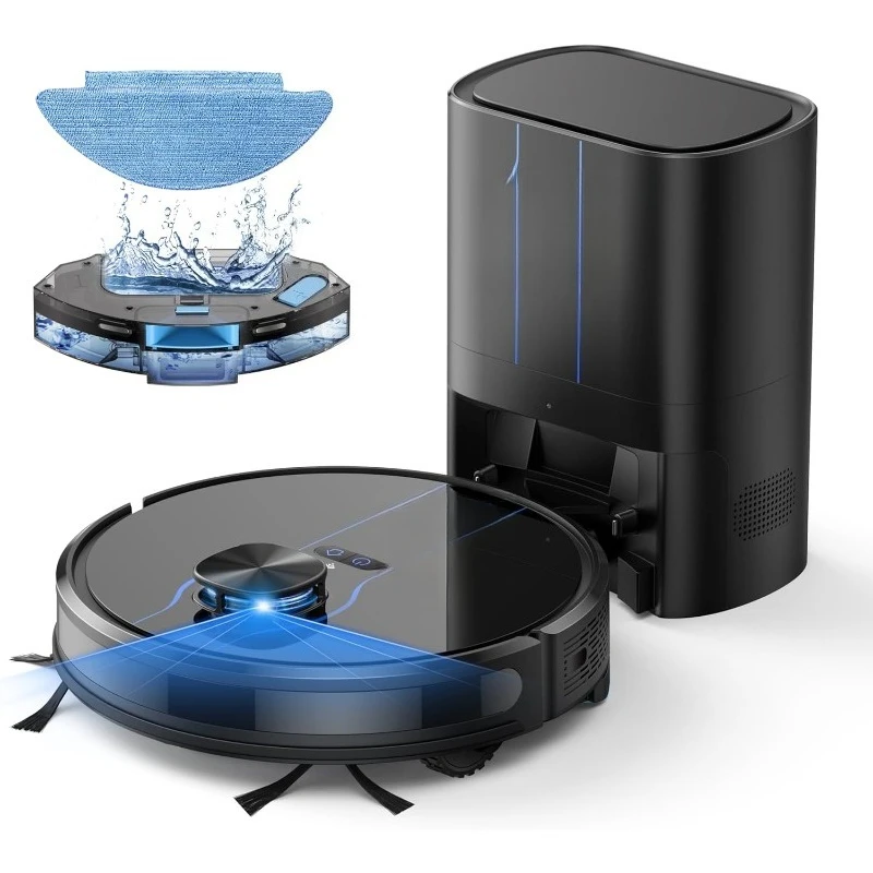 

Vacuum, 3 in 1 Robot Vacuum and Mop with 60 Day Self-Emptying Station, LiDAR Navigation Robot Vacuum Cleaner, WiFi/APP/Ale