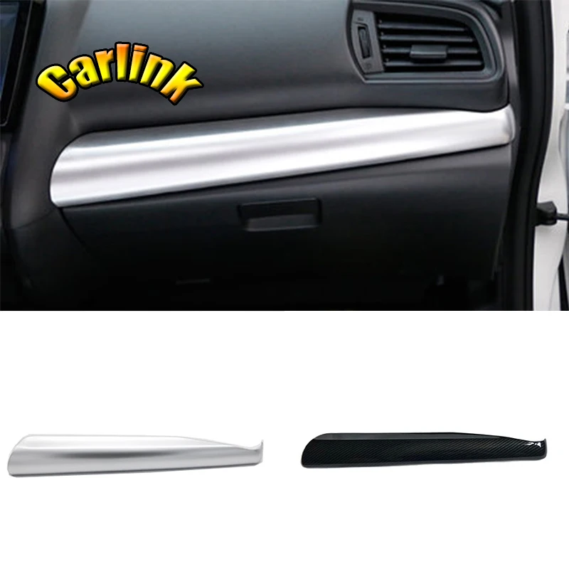 Dla Honda FIT JAZZ 2014 - 2018 ABS z włókna węglowego wnętrza samochodu co-pilot pasek do dekoracji pokrywa wykończenia akcesoria samochodowe do stylizacji 1 sztuk