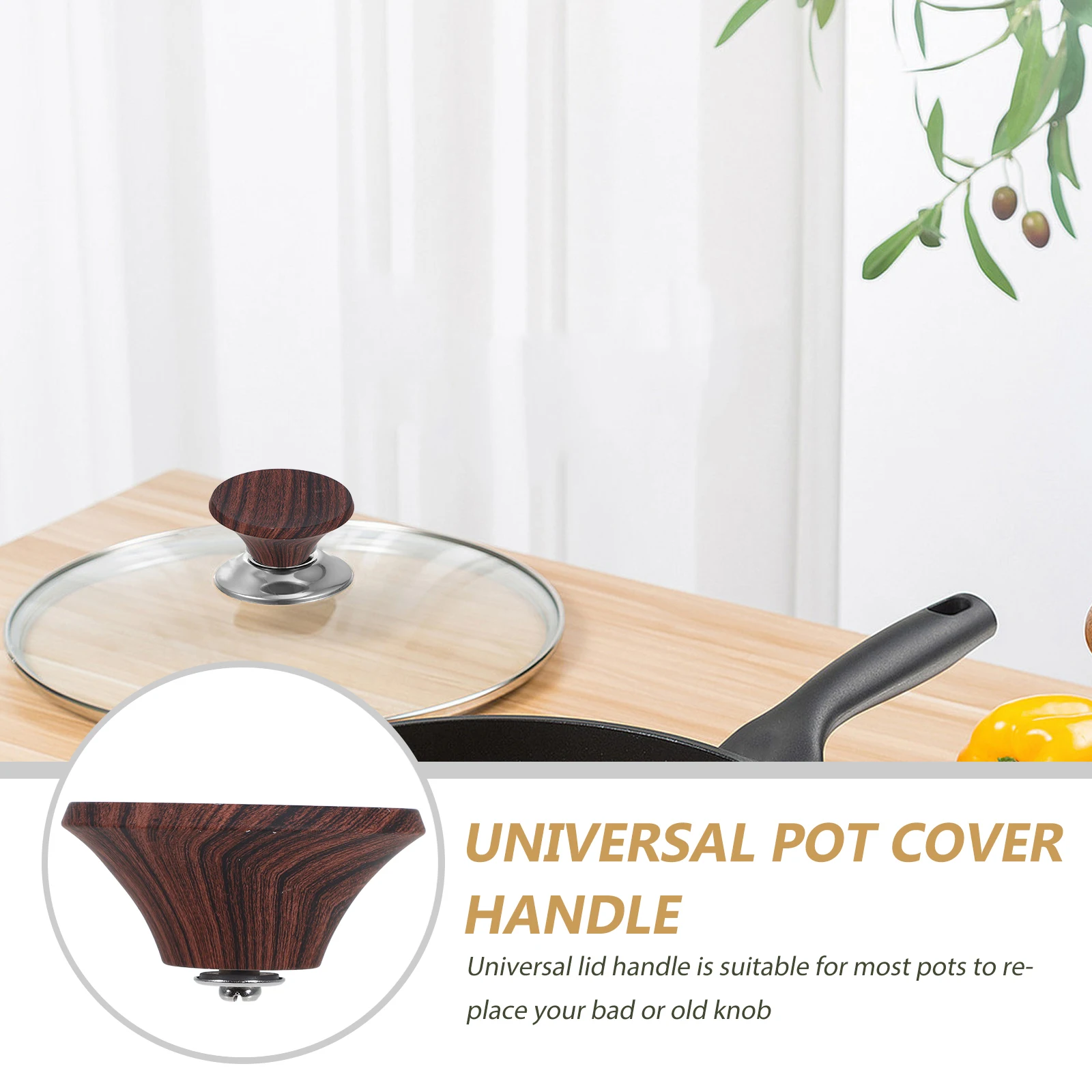 

Accessories Pot Top Beads Lid Knob Cap Phenolic Resin Handle Cookware Replacement