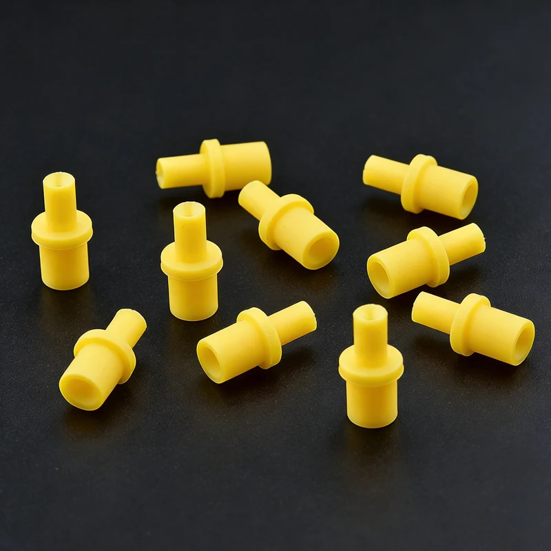 Syringe silicone soft yellow pumping air hollow joint part rubber connector 4 4.0 4mm ciss inkjet cartridge cleaning clean tool