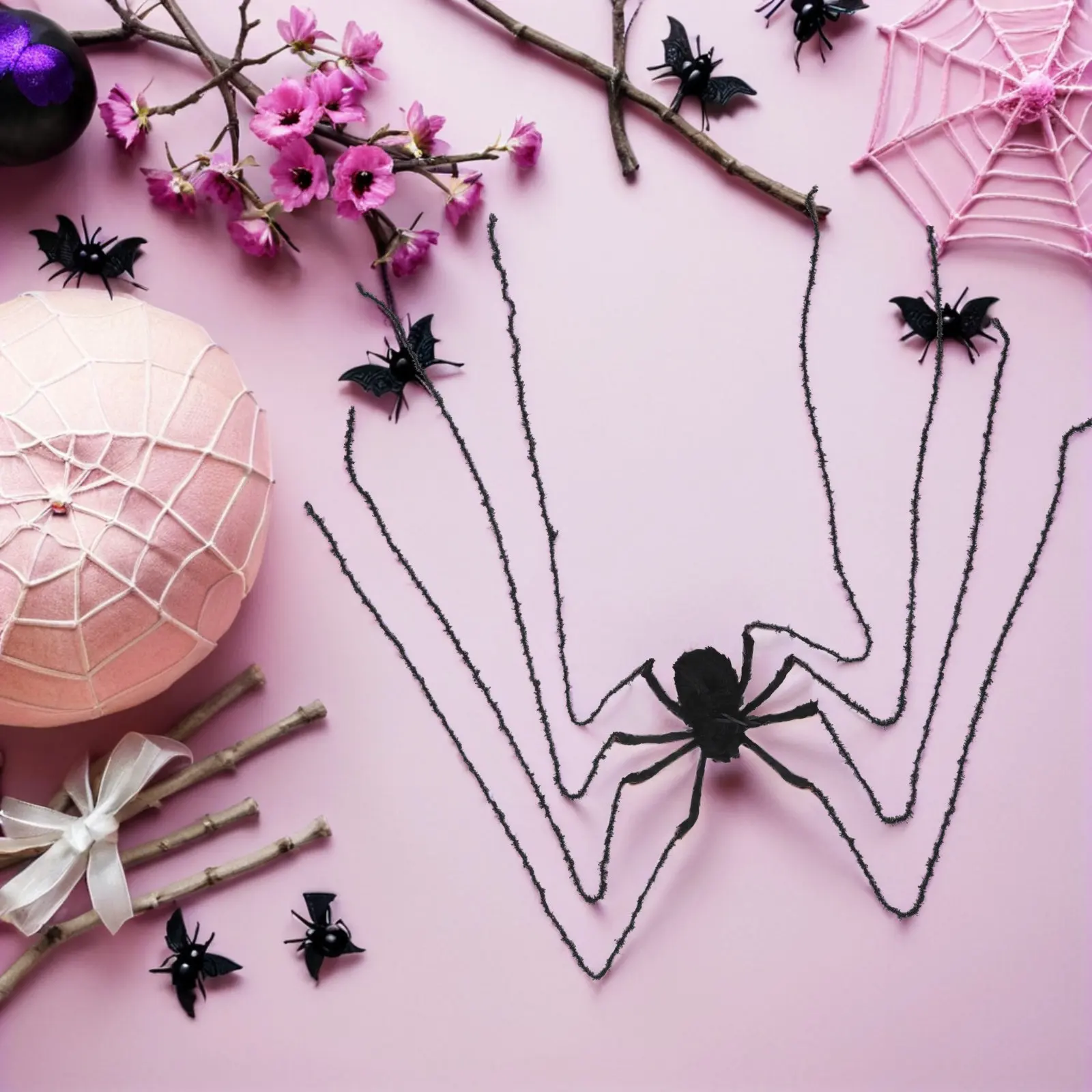 Halloween Decorations Giant Realistic Spider Props Yard Scary Haunted House Party