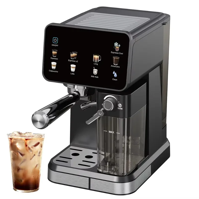 2025 Smart Home Milk Can Cold Brew Digital Buffet Professional Steam Foaming Espresso Machine