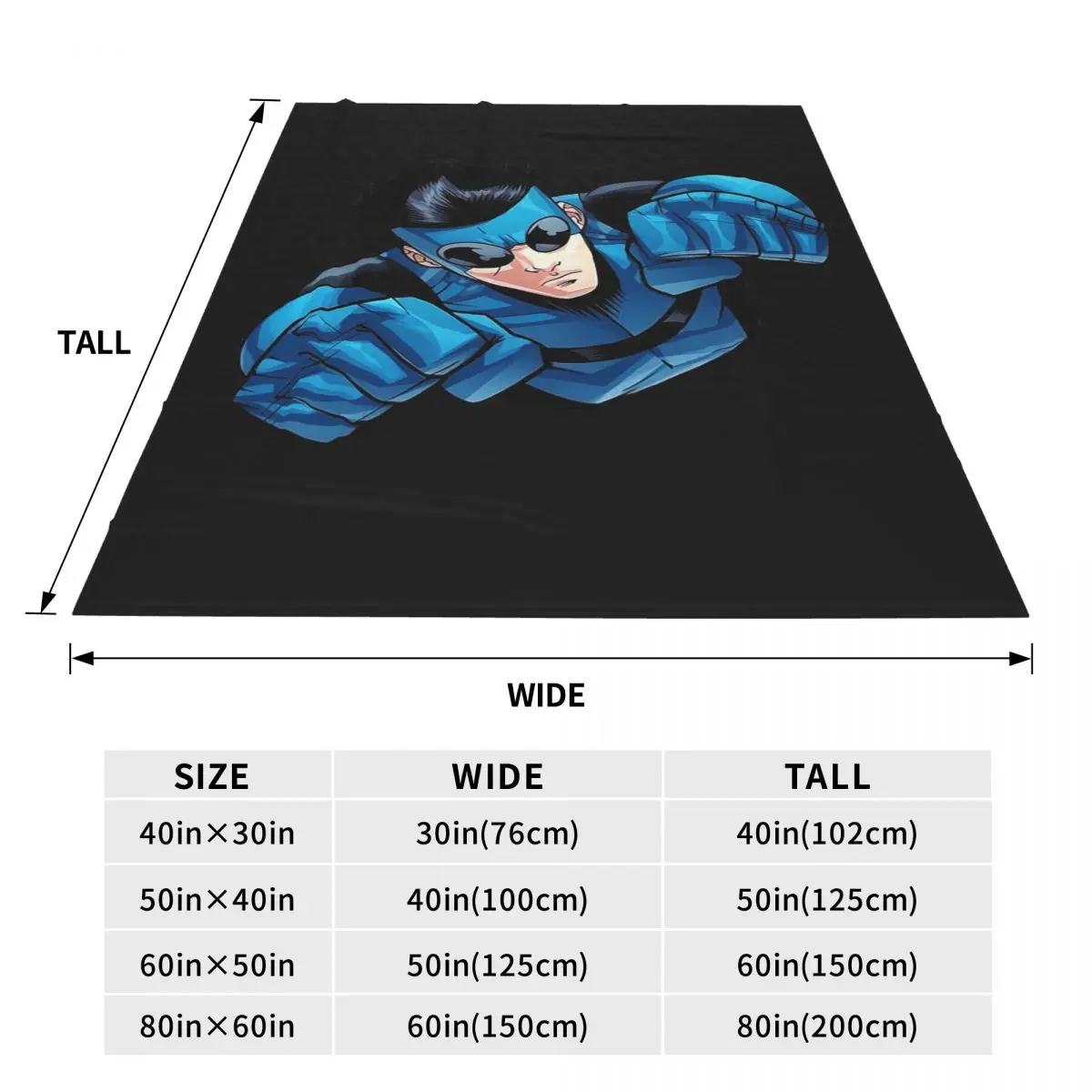 Cartoon Invincible Blankets Fleece Sofa Throw Blanket Warm for Couch Bedding Travel Throws Bedspread Quilt