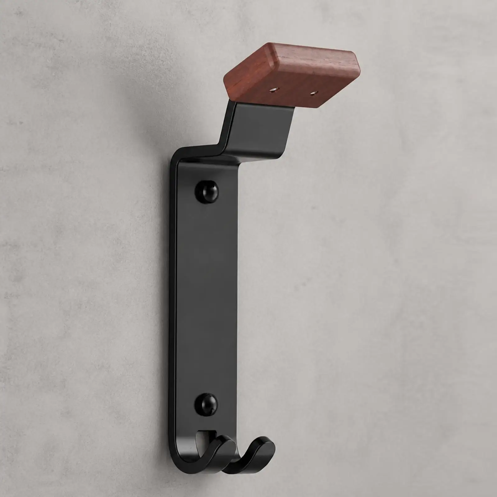 Space Saving Wall Cap Rack Helmet Hanger with Wood Shelf Carbon Steel Frame for Motorcycle Riding Gear Organization Home