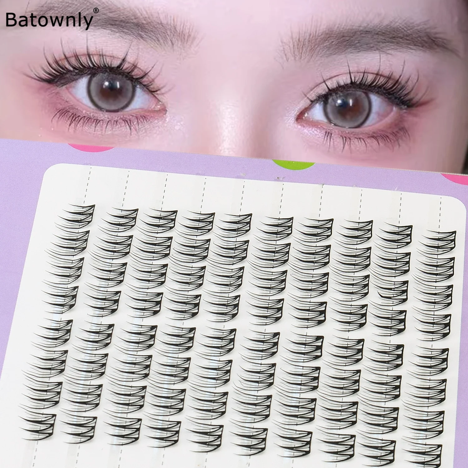 80Pcs Eyelash Clusters for Women, Natural and Thick False Eyelashes, Distinct and Thin Strands, Korean Idol Style, Daily Makeup, Natural and Realistic, DIY Eyelash Clusters 3.0/4.0