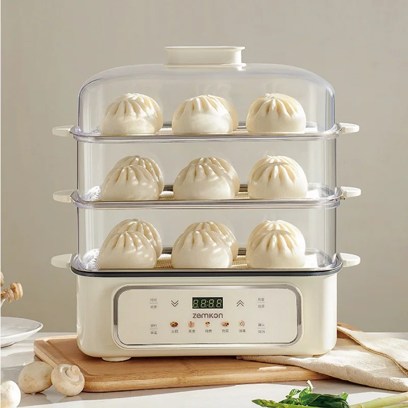 

Многофункциональная электрическая кастрюля 1500 Вт, машина для завтрака на 24 часа, 3-слойная электрическая пароварка для тушения, домашняя горячая кастрюля