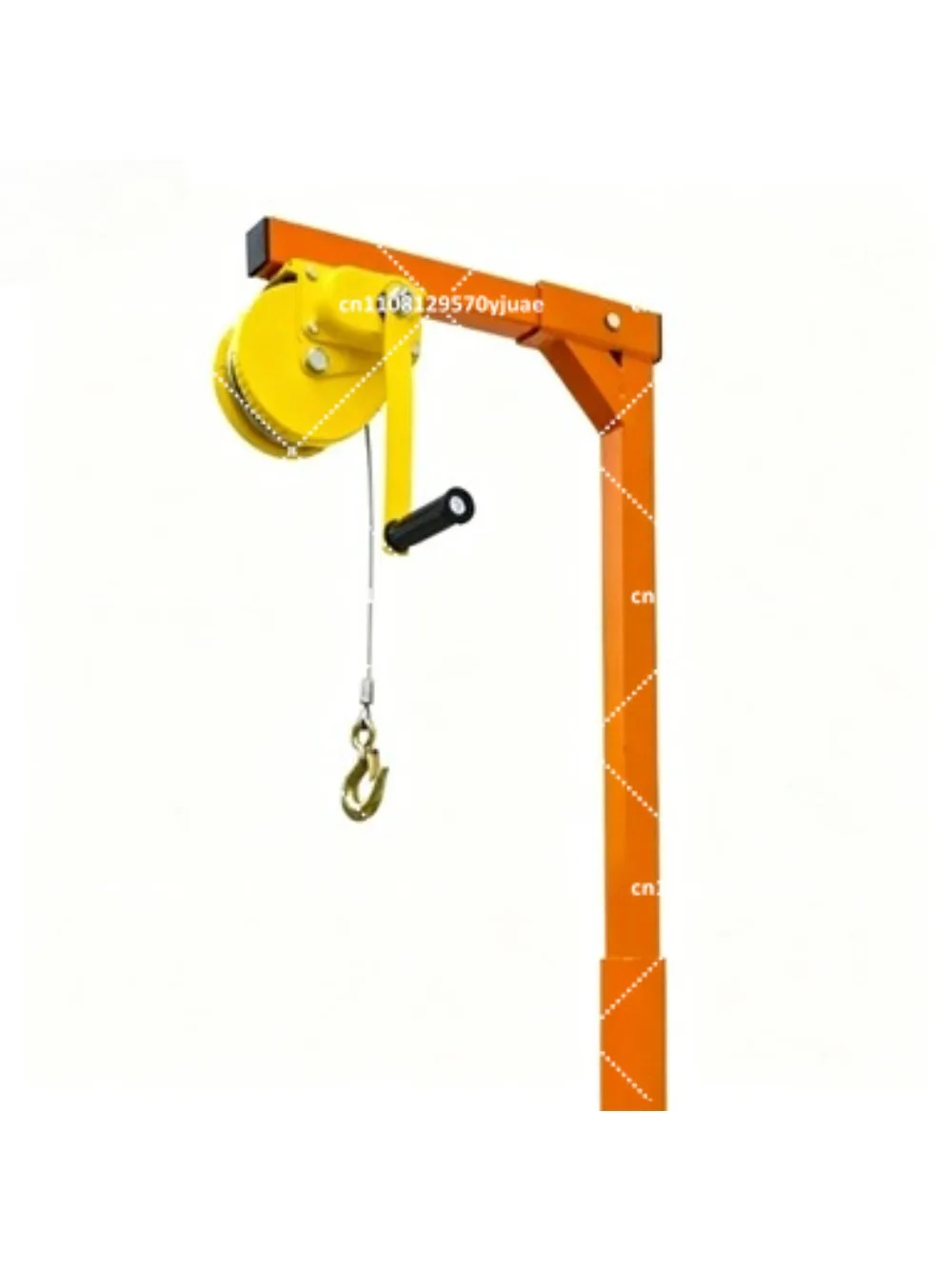 Small Hand Crank Two-Way Self-Locking Manual Winch Portable Traction Hoist with Brake for Household Use