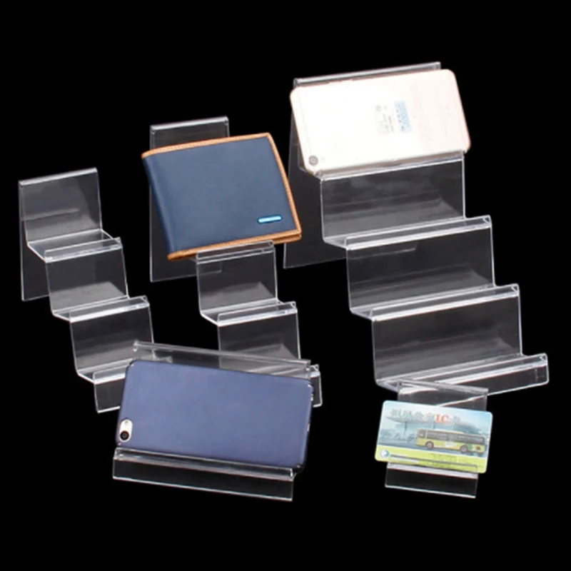 1PCS Acrylic Display Shelf Cellphone Wallet Glasses Rack Multilayers Display Stand Display Storage Shelf Transparent Rangement