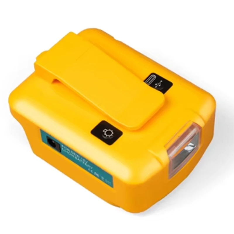 2 USB Battery Adapter For Dewalt LED Work Light 18V 20V 60V Li- Battery Power Tools DC 12V/2A Output Charger