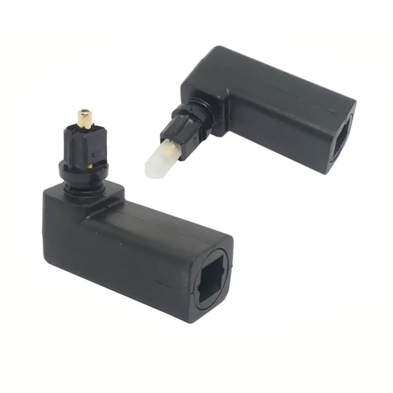 Wholesale Toslink 90 Degree Optical Audio Cable Adapter Male to Female Right Angle 360 Rotates PC TV DVD Stereo Optical Cable