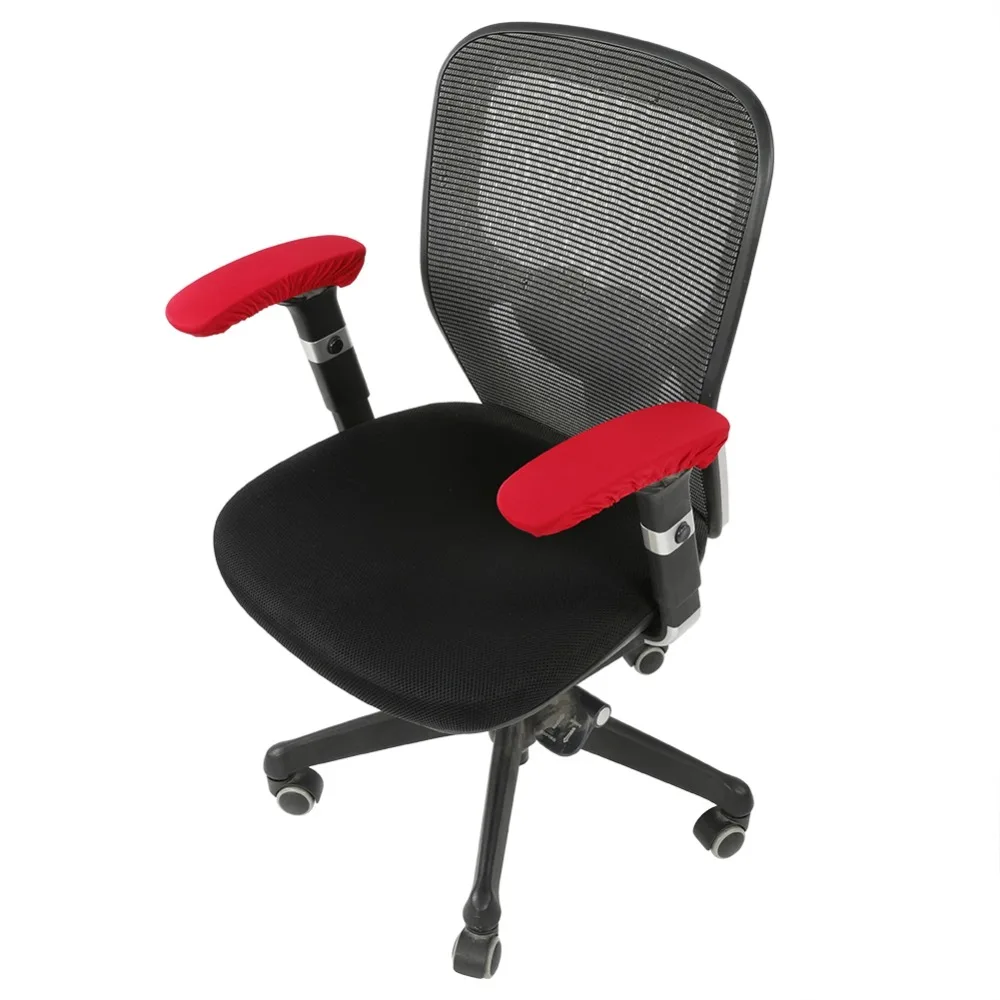 2pcs Elastic Stretchable Armrest Covers Chemical Fiber Removable Chair Arm Protector Universal Breathable Armrest Pads