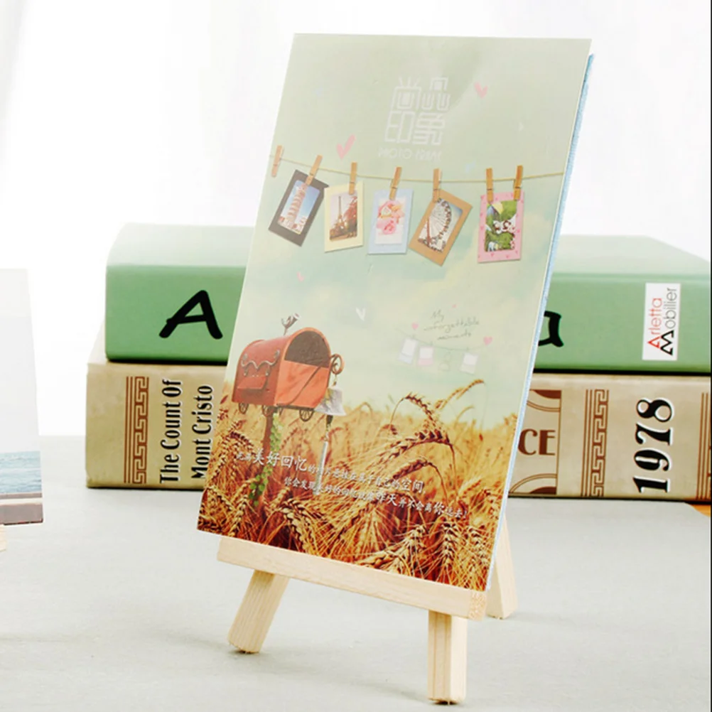 12 Pcs Mini Props Decor Table Top Easels for Painting Phone Stand Bamboo Wooden Kids Display