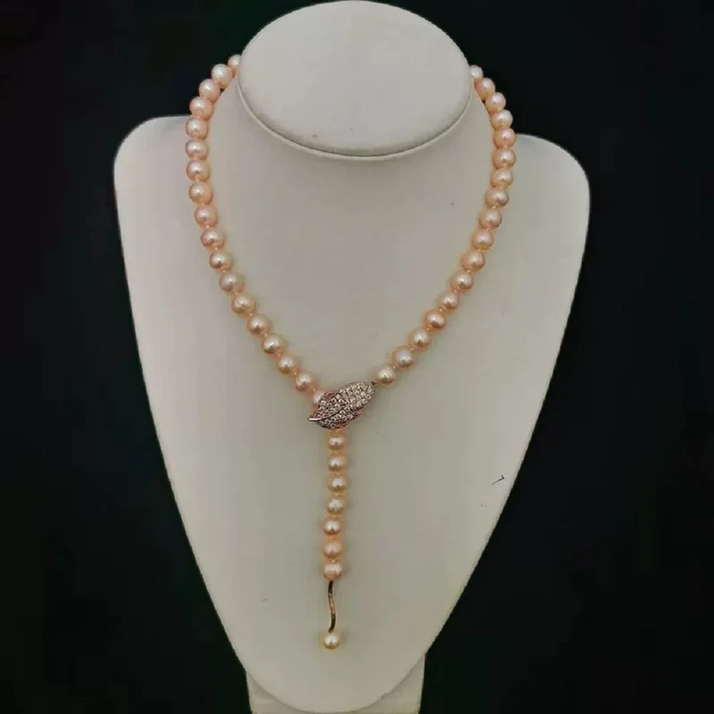 Fashion necklace AAAA7-8mm natural  South Sea pearl necklace 45cm