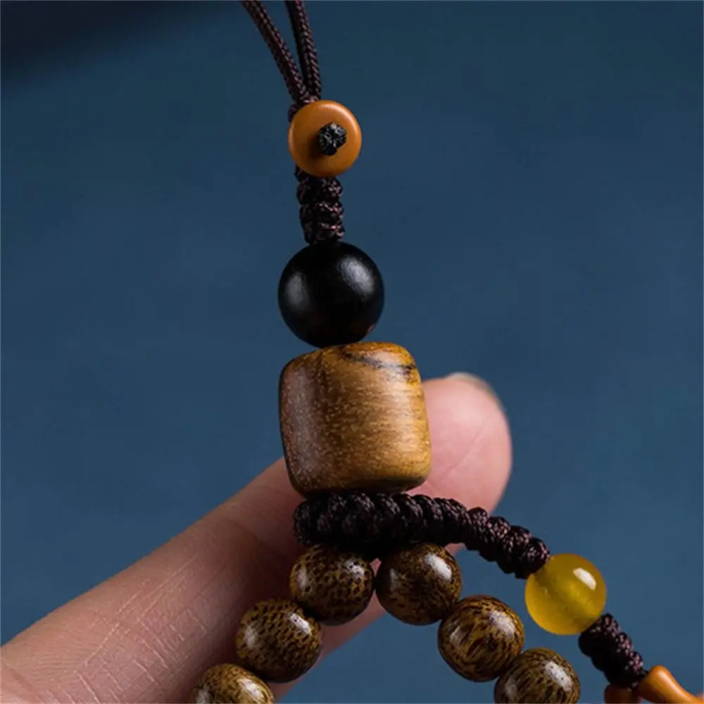 

Wrist Strap Wood Phone Lanyard Bead Pendant Phone Charm Mobile Phone Strap Retro Vintage Anti Lost Cell Phone Hanger Girls
