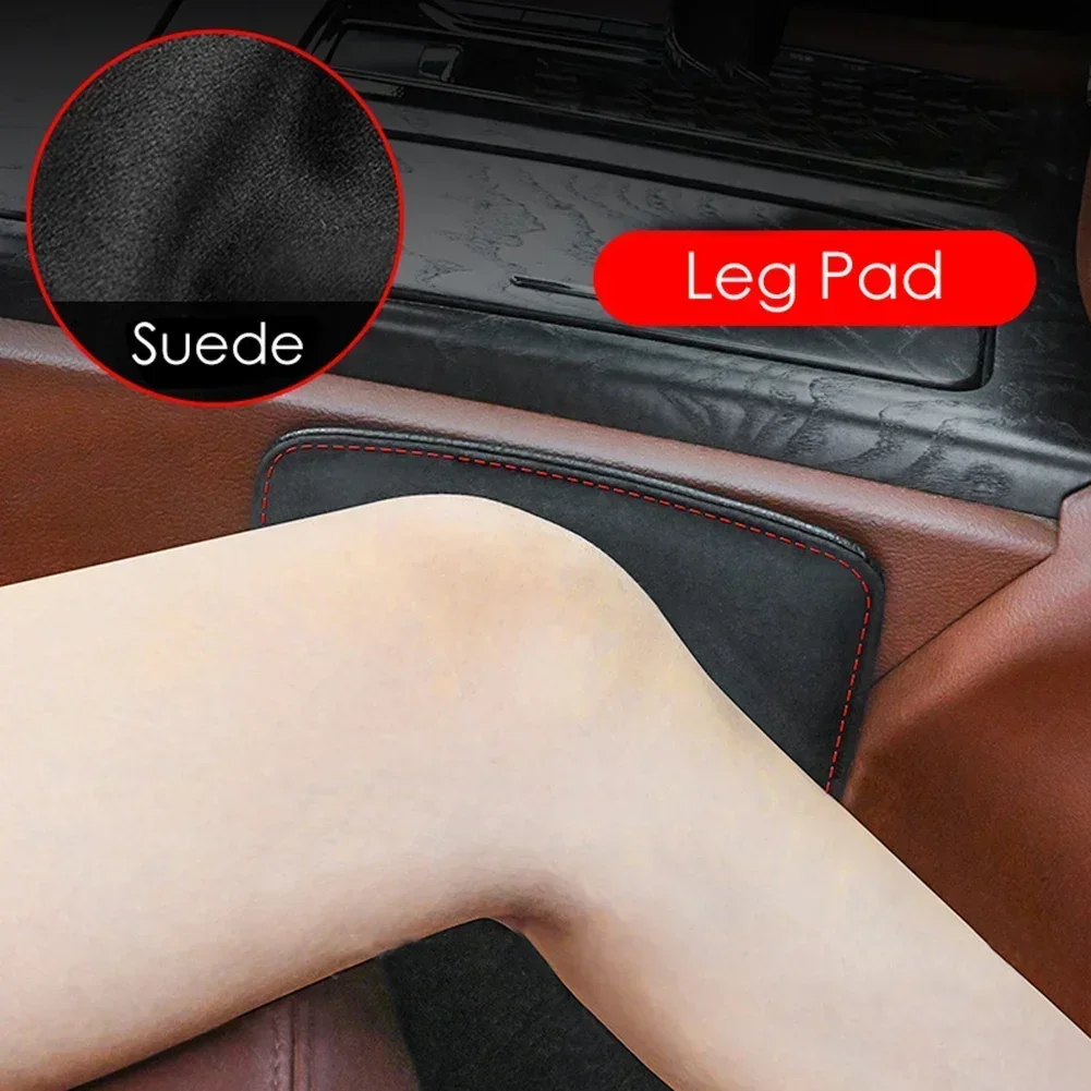 Car Suede Leather Knee Pad Inside Knee *Installation Position: Central Control/door Armres Rest Cushion Memory Foam Support Tool