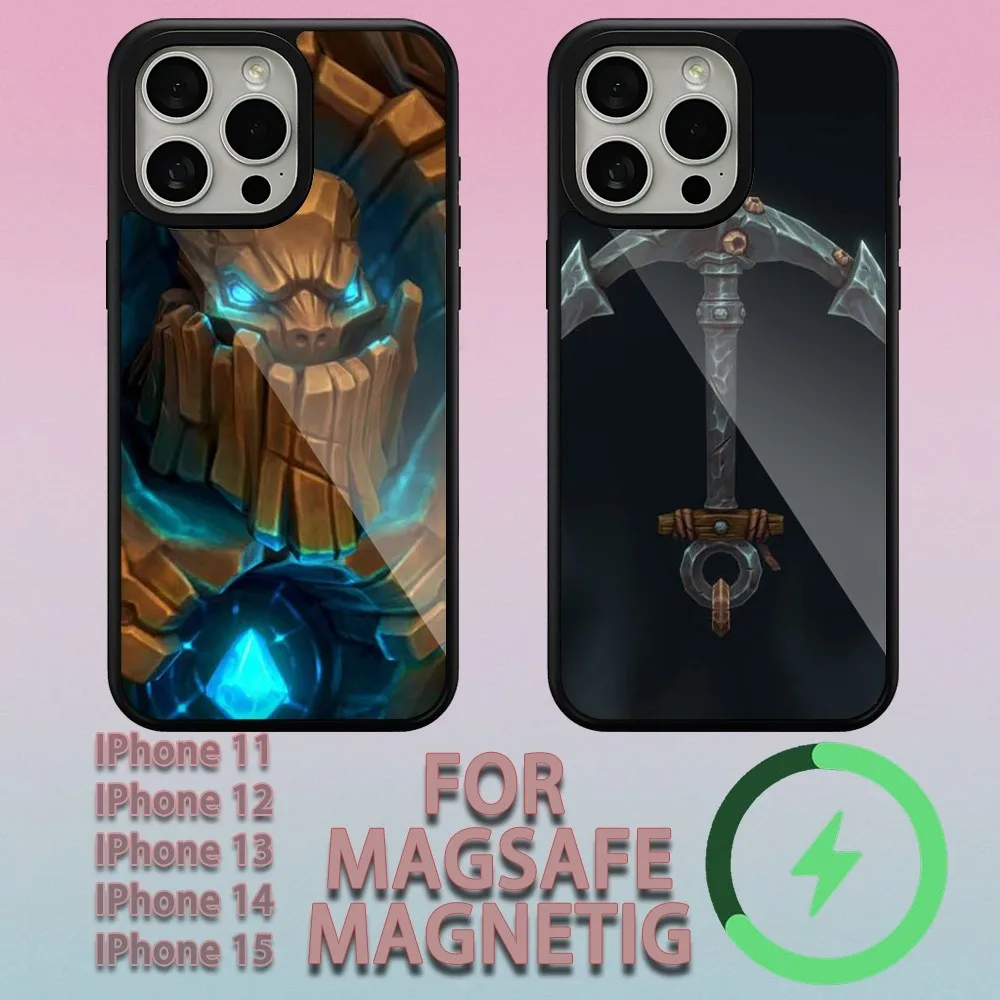 runescape  Phone Case For iPhone 11 12 13 14 15 Plus Pro Max Charging  Magsafe Magnetic Wireless Cover