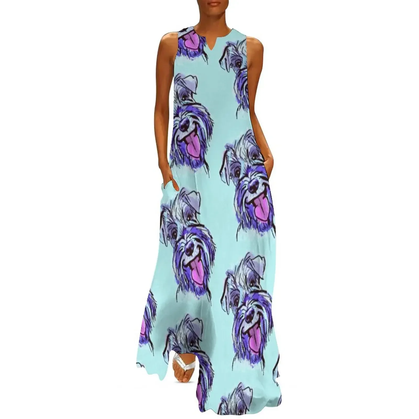 

The Schnauzer Love of My Life Long Dress bandage dress summer dress womens 2025 Clothing cocktail dresses