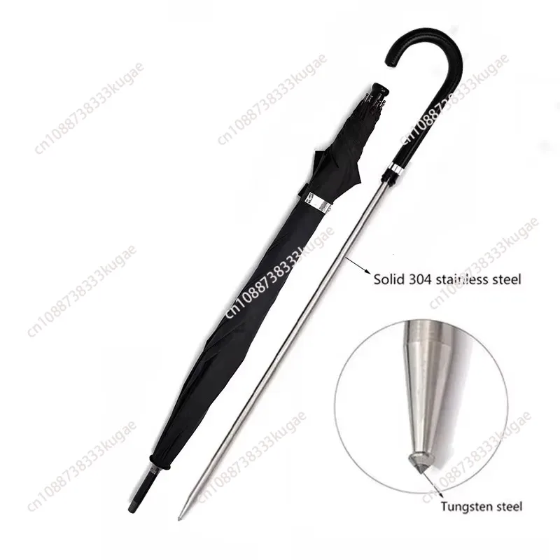 Walking Cane Stick Self Defense 2-In-1 Sturdy Windproof UV Protection Umbrella Suitable for Hiking Hanging Out On Raining