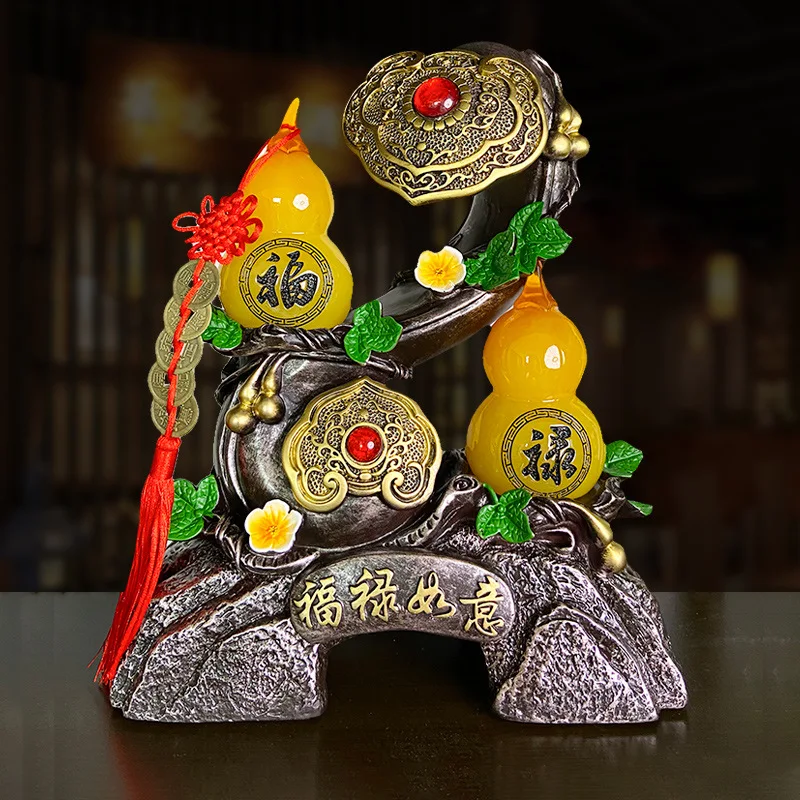

Home decoration accessories Chinese style Feng Shui ornaments Fulu Ruyi Gourd Study Decoration Gift for store opening