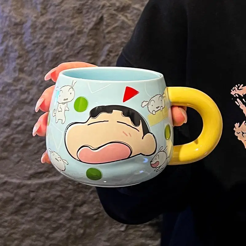 New Crayon Shin-chan Nohara Shiro Personality Creative Holiday Gift Milk Ceramic Mug Cartoon Cute Anime Movie Character Home Mug - Image 3