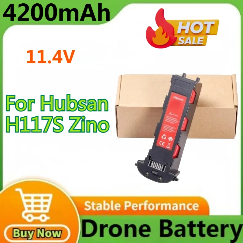 

Upgrade 11.4V 4200mAh Battery for Hubsan H117S Zino GPS RC Quadcopter Spare Parts 11.4V Battery for RC FPV Racing Camera Drones