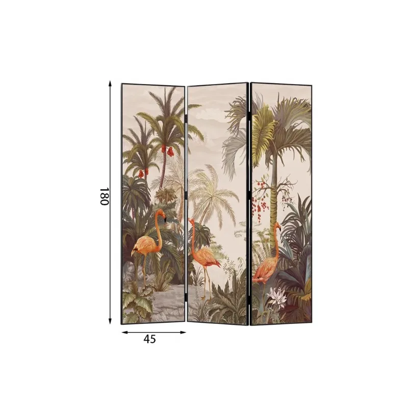 Nordic tropical jungle European American living room screen partition folding mobile modern decoration home simple folding scree